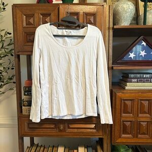 J. Crew Soft White Long Sleeve Tee